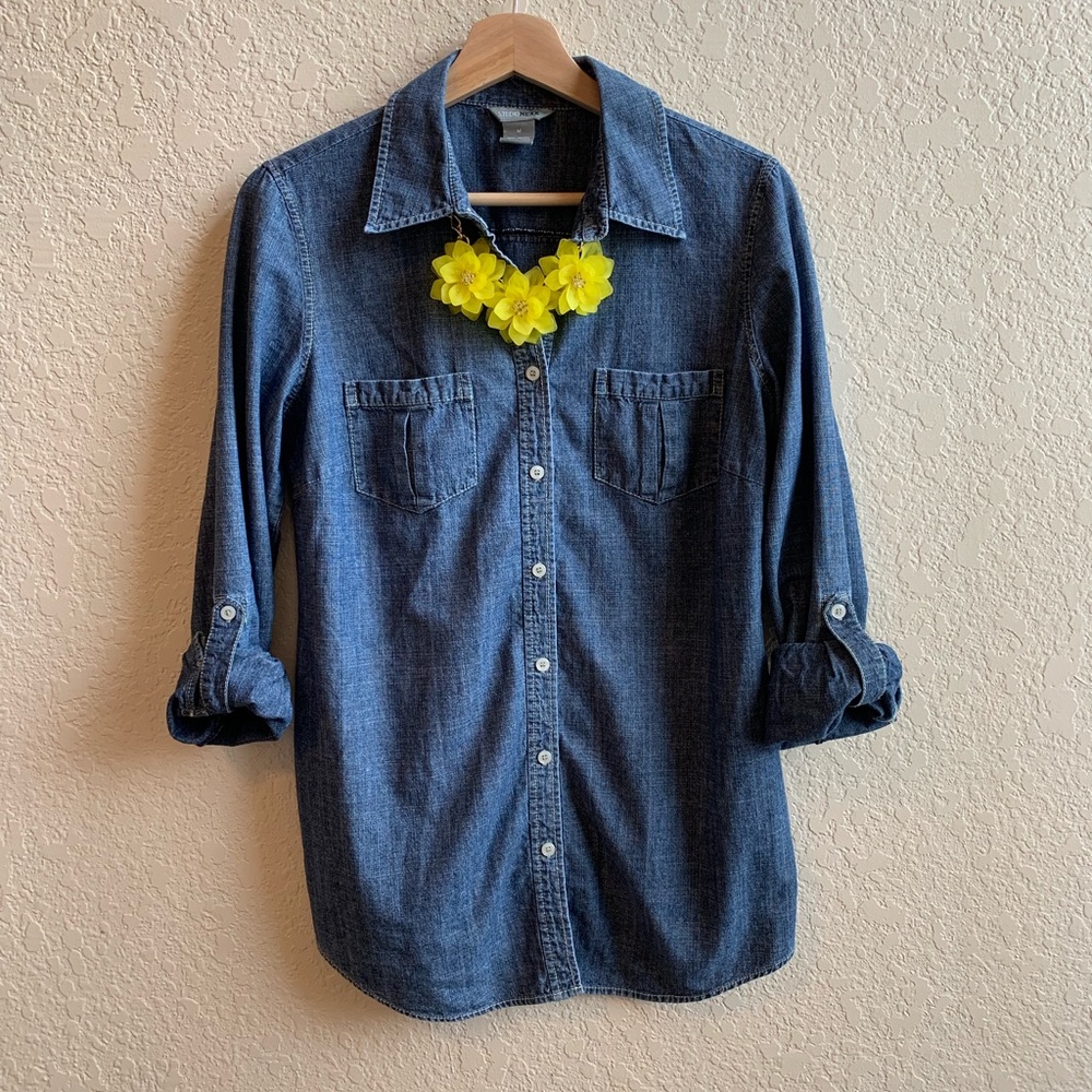 Denim button down shirt